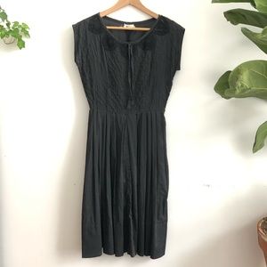 Vintage black cotton dress